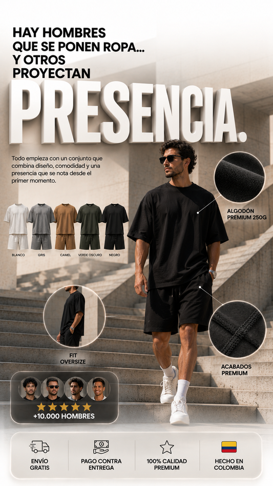 CONJUNTOS EN ALGODON 100% (CAMISETA + PANTALONETA)